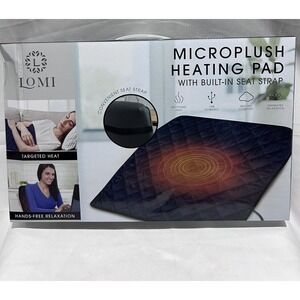 Microplush Heating Pad Built-in Seat strap Travel Soft Plush USB‎ Targeted Heat